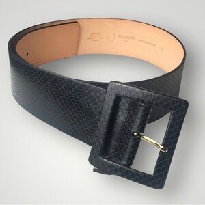 NWOT Brave Belt Co. Embossed Leather Statement Belt